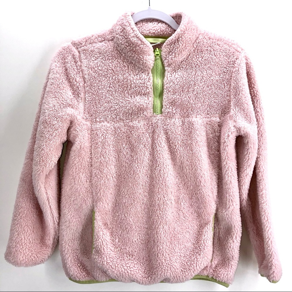 Hanna Anderson pink teddy pullover